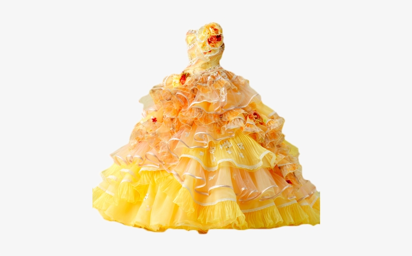 Gown Clipart Yellow Dress - Dress, transparent png download