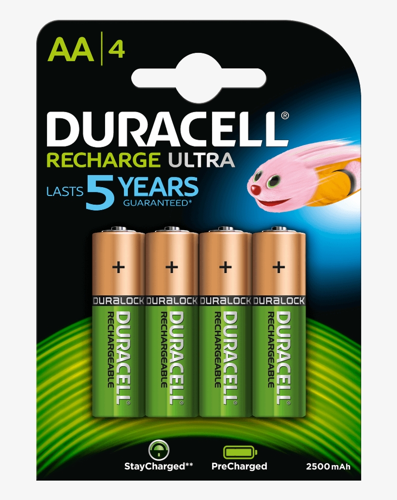Recharge Ultra Aa Batteries - Duracell Staycharged Aa - 2400 Mah 4 Pack Batteries, transparent png download