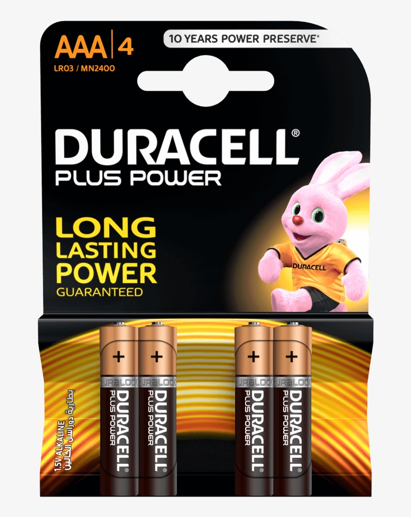 Plus Power Aaa Batteries - Duracell Plus Power Aaa 8pk, transparent png download