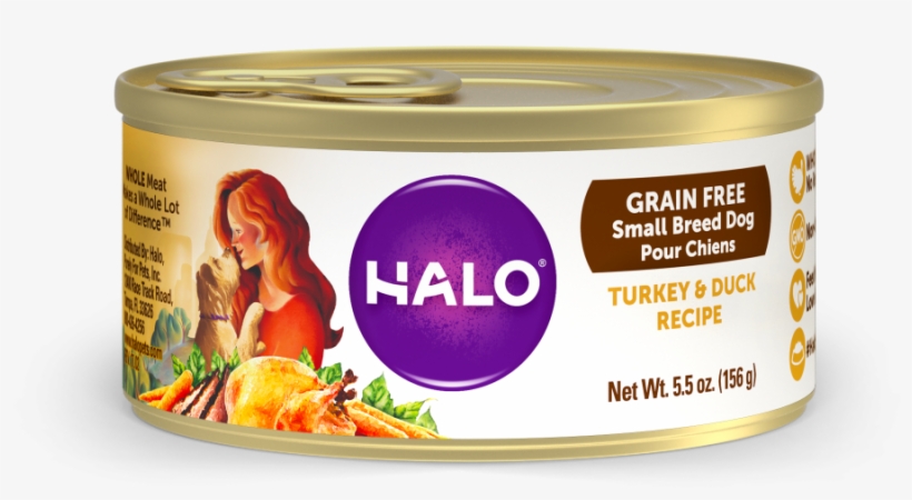 Halo Small Breed Grain Free Turkey & Duck Recipe Canned - Cat Food Rabbit Pate, transparent png download