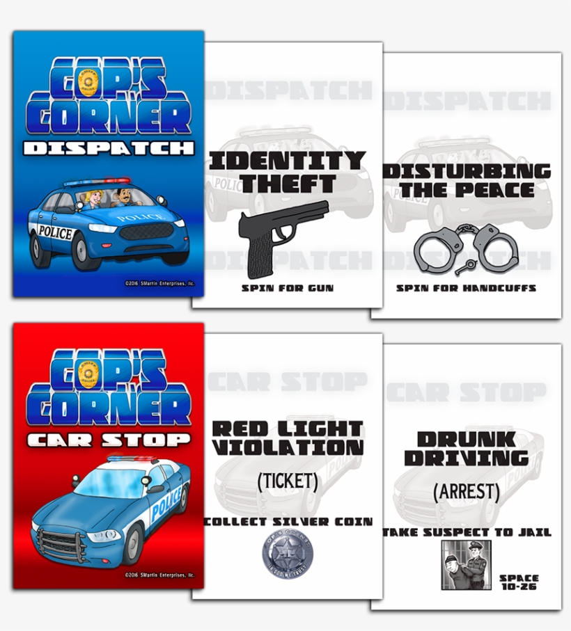 Cop's Corner Dispatch & Car Stop Cards - Executive Car, transparent png download