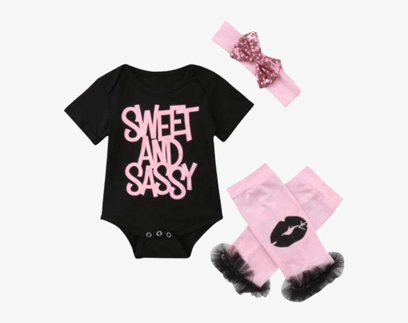 Petite Bello Bodysuit Set 0-3 Months Sweet & Sassy - Romper Suit, transparent png download