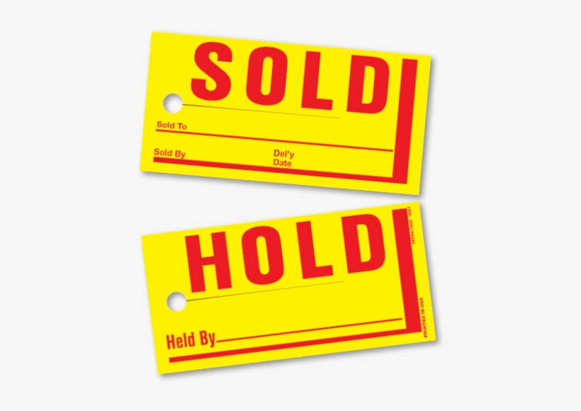 Jumbo Sold/hold Tags 250/box - Mini Sold/hold Tag, transparent png download