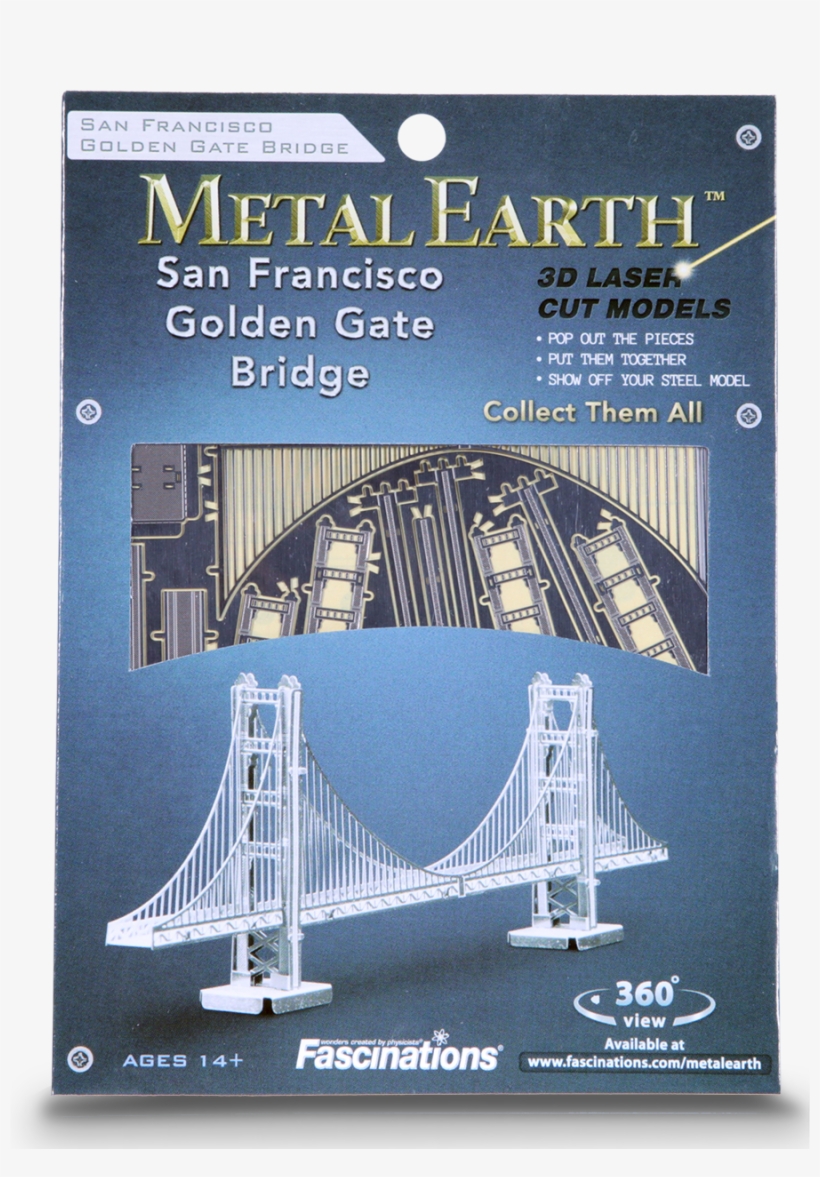 Golden Gate Bridge - Metal Earth 3d Laser Cut Model Tower, transparent png download