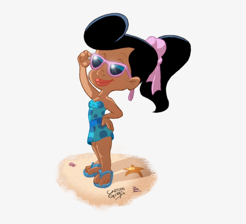A Sunny Day At The Beach By Cartoongurra - Beach, transparent png download