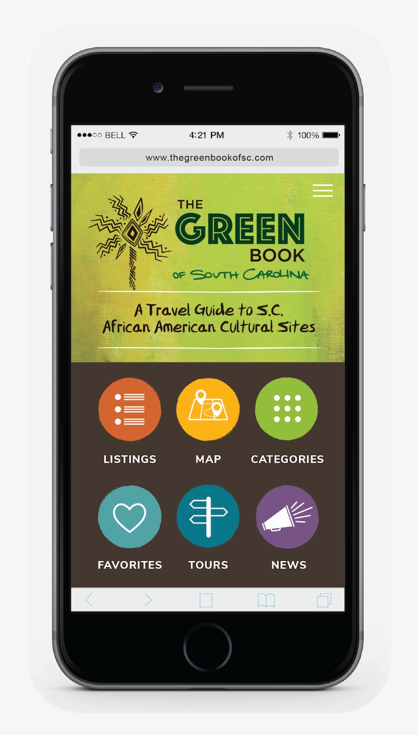 Green Book Of Sc Phone Screen Photo Image - The Green Book Of South Carolina, transparent png download