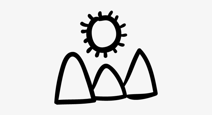 Mountains Landscape On Sunny Day Vector - 3d Mechanical Wheel, transparent png download