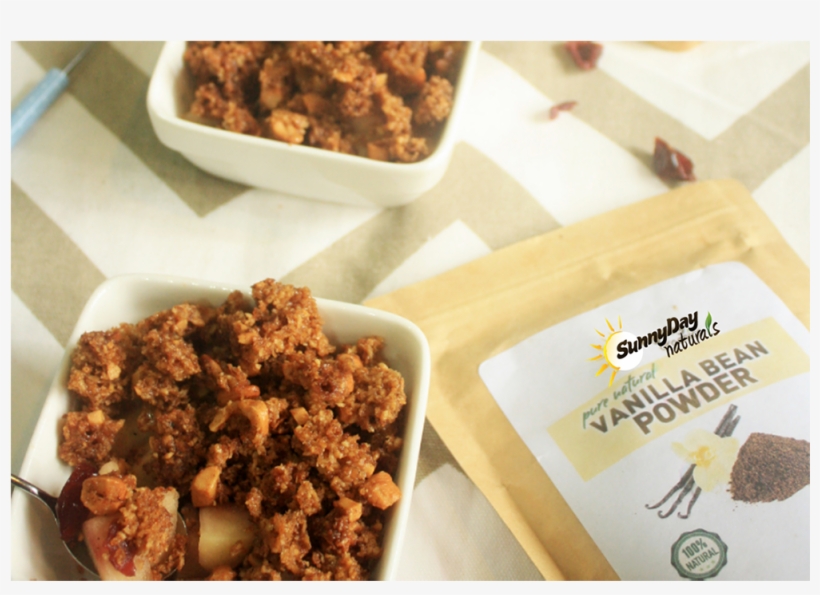 Apple Cranberry Crumble - Sunny Day Organics Raw Vanilla Bean Powder, 4.23 Oz, transparent png download