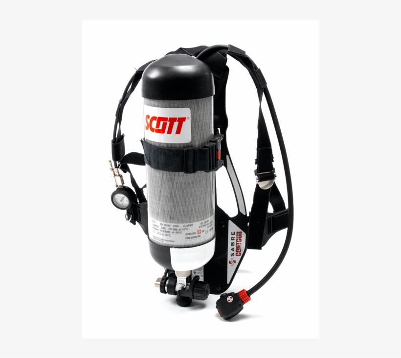 Scott Contour 100 Self Contained Breathing Apparatus - Breathing Apparatus Cylinder, transparent png download