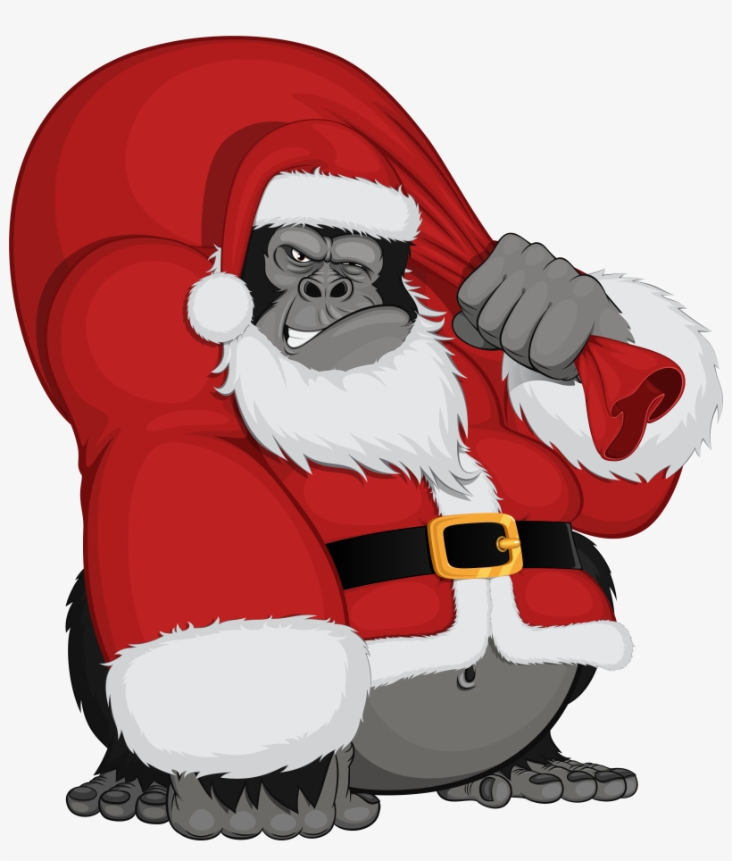 Christmas Monkey Clip Art, transparent png download