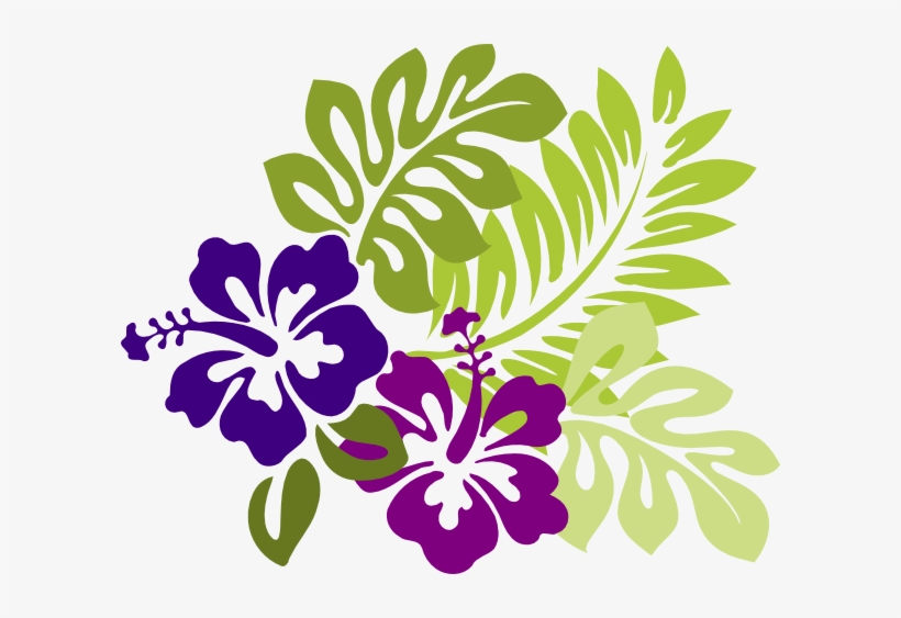 Hibiscus Purple Clip Art At Clker - Hibiscus Flower Png Clipart, transparent png download