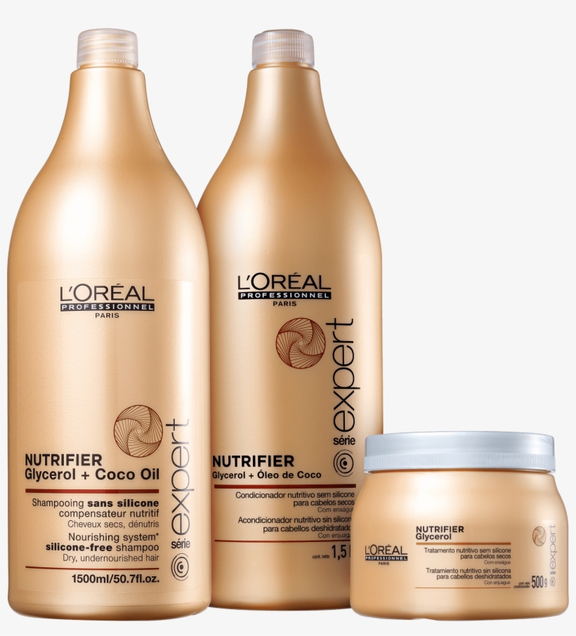 Kit L'oréal Professionnel Nutrifier Tratamento De Salão - Loreal Liss Control, transparent png download