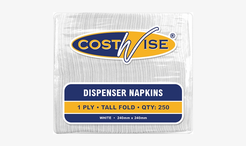 Costwise® Dispenser Paper Napkins, Tall Fold - 1 Ply Luncheon Napkins (500pk), transparent png download