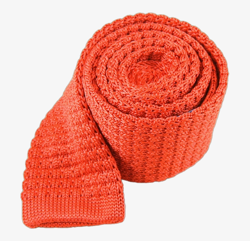 Persimmon Textured Solid Knit Tie Primary Image - Necktie, transparent png download