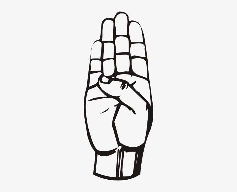 Sign Language B Clipart, transparent png download