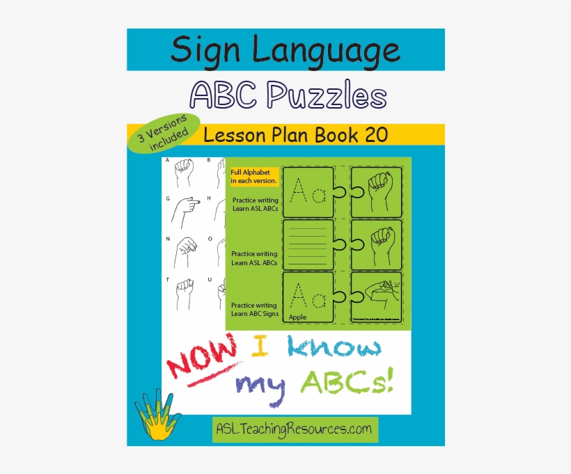 20 Lpb Abc Puzzle Asl Language - Sign Language Abc, transparent png download