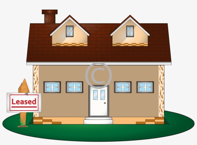 House With Leased Sign - House, transparent png download
