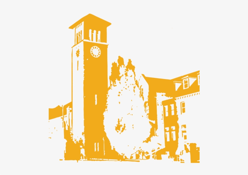 Grant Hall Clock Tower - Illustration, transparent png download
