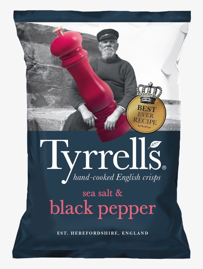 Tyrrells Sea Salt And Black Pepper, transparent png download