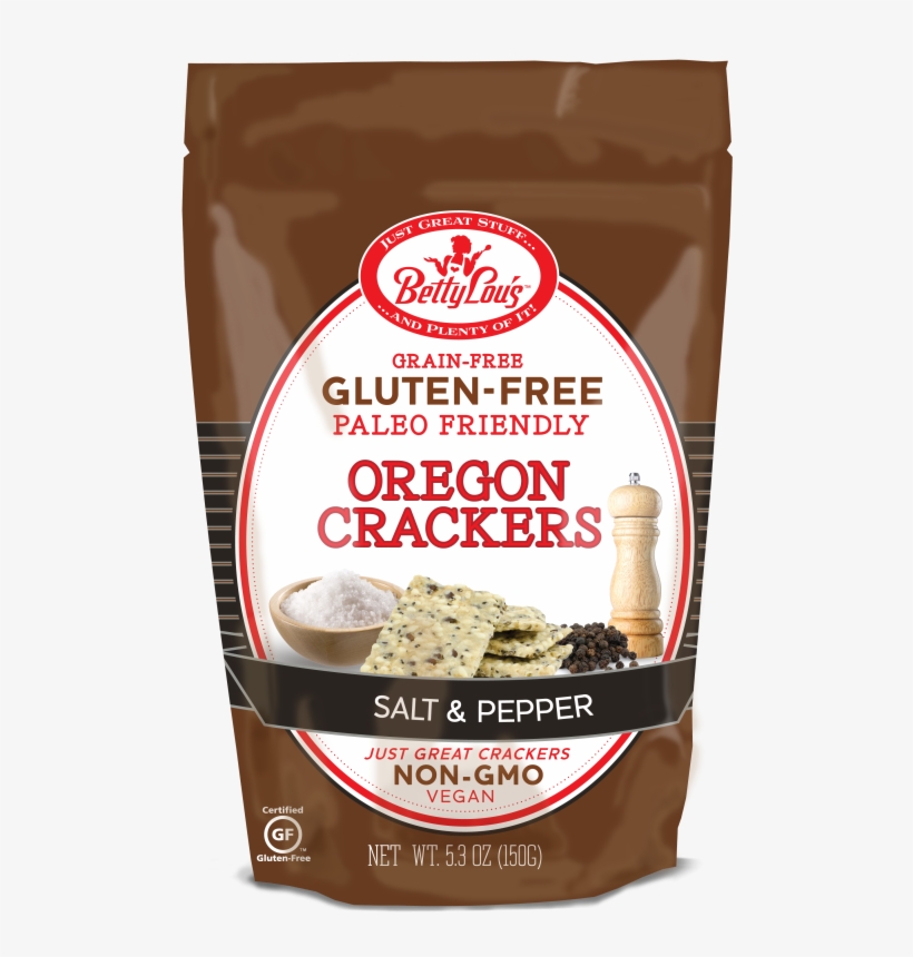 Betty Lou's Paleo Salt & Pepper Oregon Crackers, transparent png download