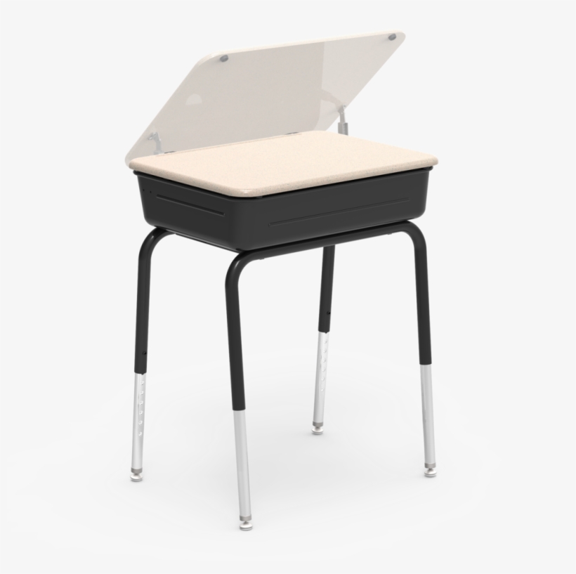 751 Series Student Desk, 18" X 24" Hard Plastic Top - Virco Student Desk Open Front Metal 24"w (785mbb), transparent png download