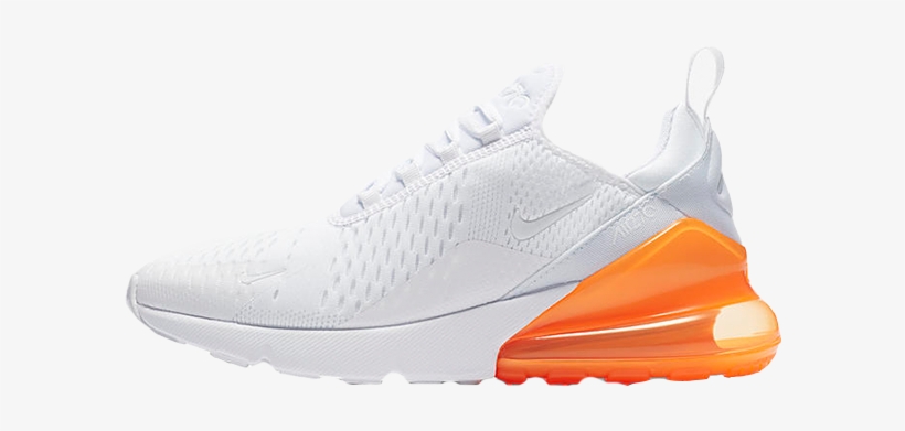 The Nike Air Max 270 White Orange Is Scheduled To Release - Air Max 270 White And Orange, transparent png download
