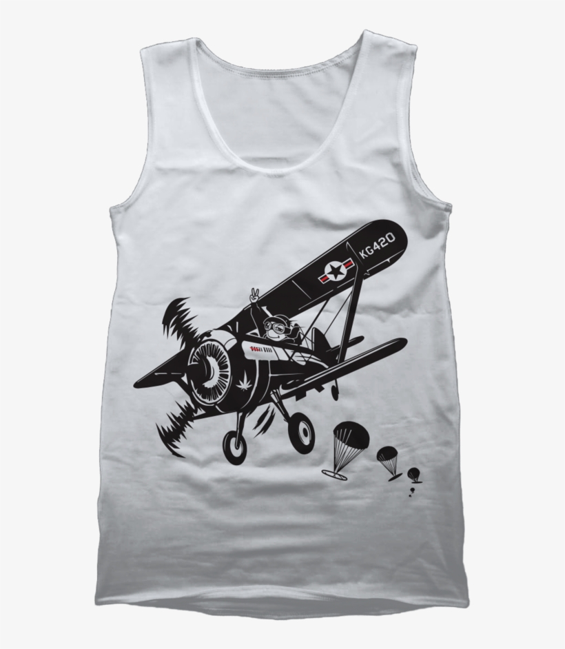 Men's Drop Joints Not Bombs Fighter Plane Tank Top - Bayside High Alumni Saved By The Bell, transparent png download