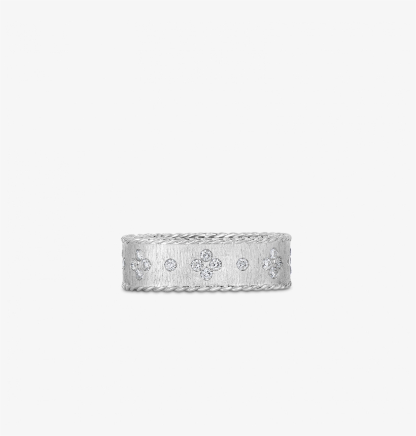 Roberto Coin Satin Finish Ring With Fleur De Lis Diamonds - Handbag, transparent png download