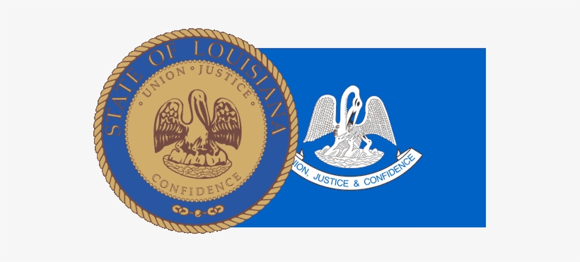 Louisiana Vector Free - Louisiana-flag Rectangle Sticker, transparent png download