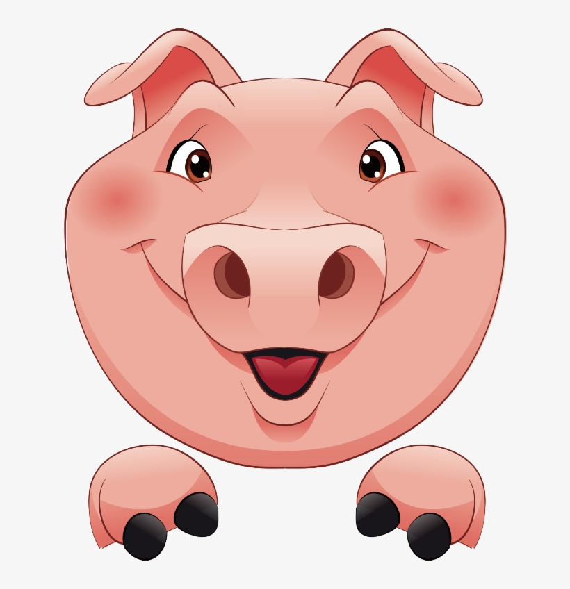 Mq Pink Pig Head Animal Animals - Pig Face Wall Calendar, transparent png download