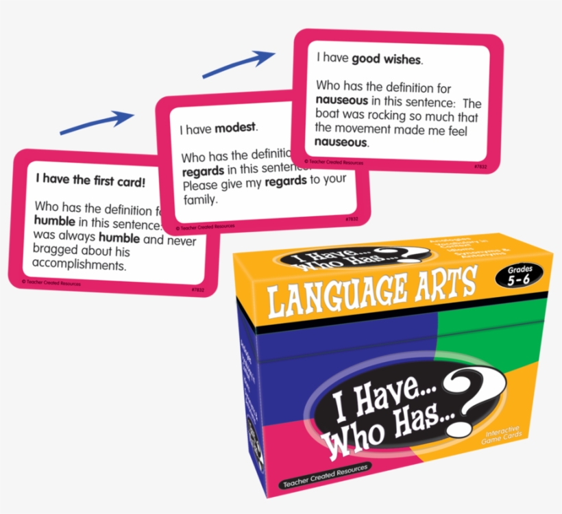 Tcr7832 I Have, Who Has Language Arts Game Grade 5-6 - Have Who Has Language Arts, transparent png download