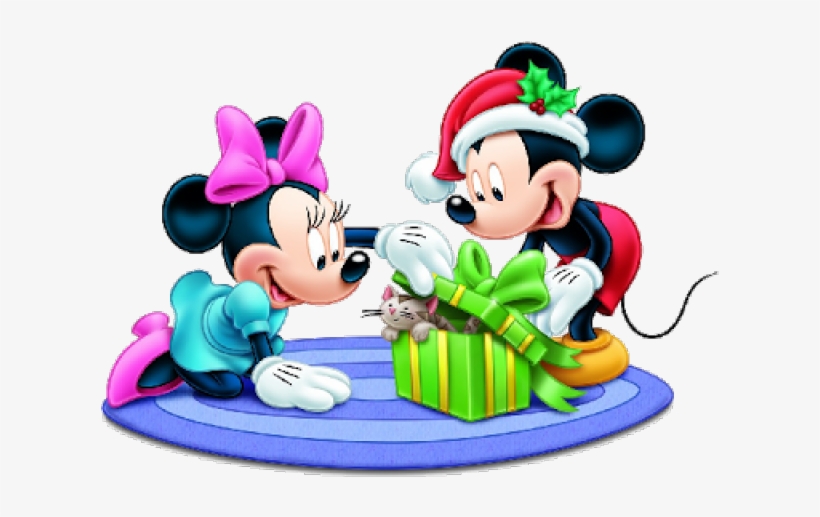 Holidays Clipart Minnie Mouse - Transparent Christmas Minnie And Mickey, transparent png download
