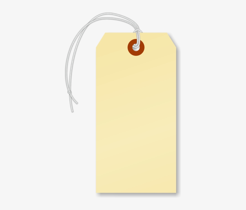 Blank Manila Cardstock Tag With Elastic - 250 Manila Hang Tags, #2 (31⁄4" X 1-5/8") - 13-point, transparent png download