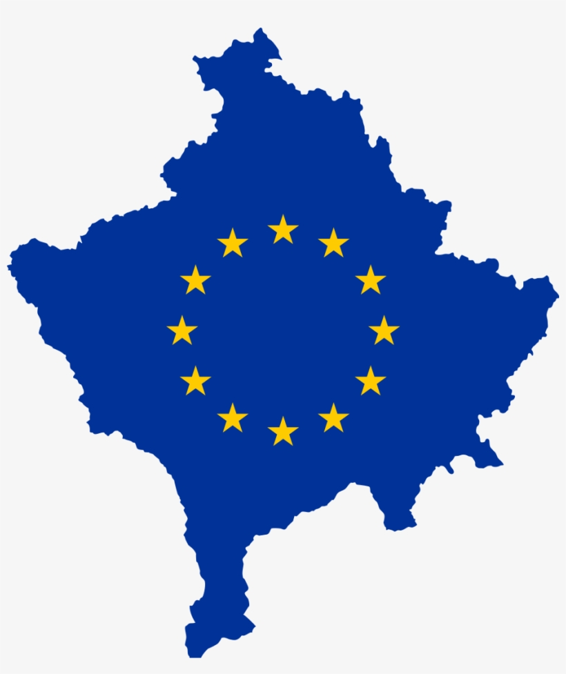European Union Flag Png - Kosovo Map Png, transparent png download