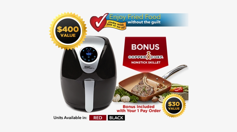 Power Airfryer Xl 500 Returns Road - Power Airfryer Xl - 3.4 Quart - Red, transparent png download