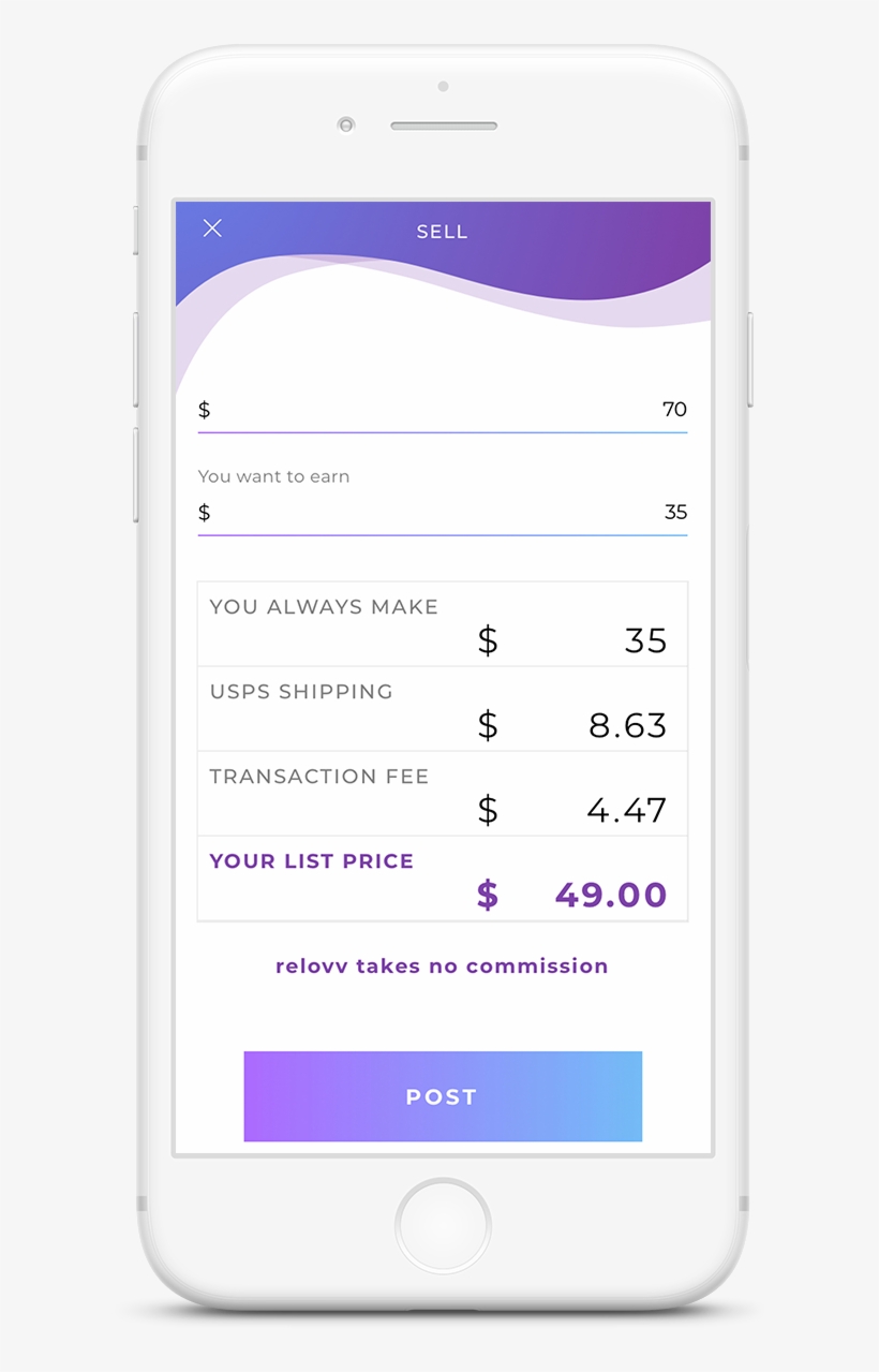 No Commision Iphone White Frontal Mockup - Insurance, transparent png download