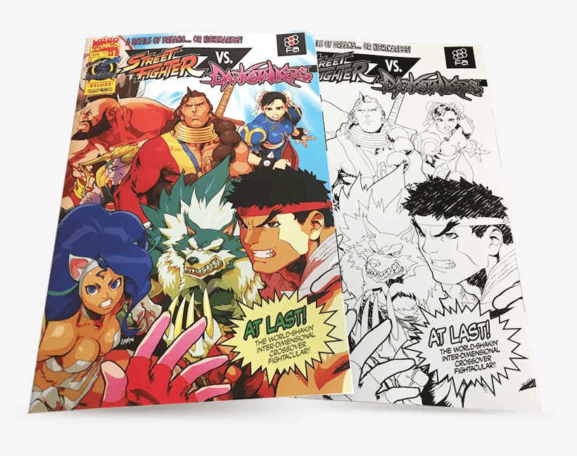 Pre-order Street Fighters Vs Darkstalkers - Comic Book, transparent png download