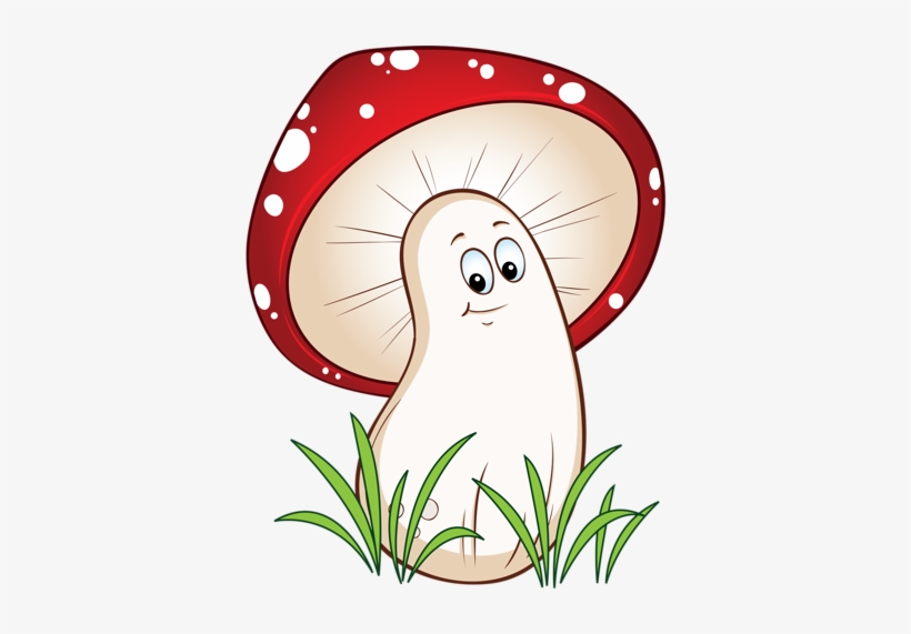 Fliegenpilz Bruttó Gras - Funny Mushroom Clipart, transparent png download