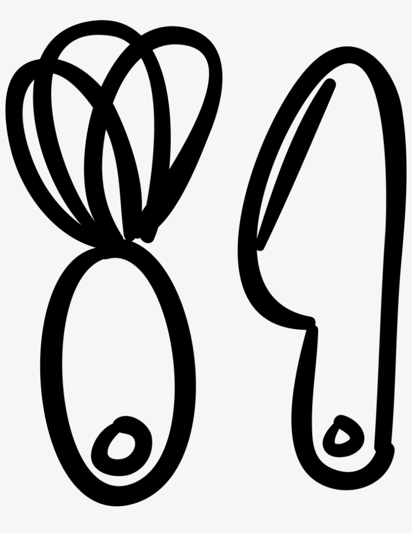 Kitchen Utensils Hand Drawn Toy Shapes Comments - Icon, transparent png download