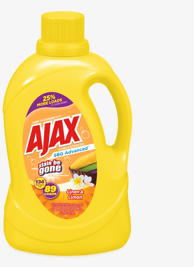 Ajax Laundry Stain Be Gone Advanced Liquid Laundry - Ajax Stain Be Gone, transparent png download