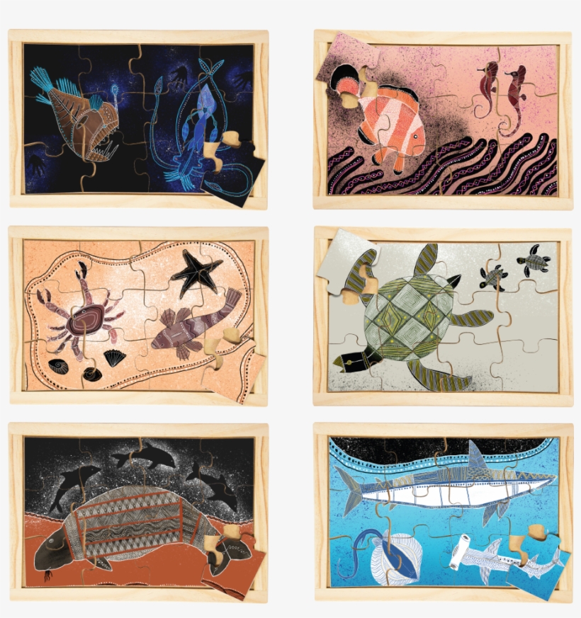 Indigenous Sea Creatures Puzzle Set With Free Posters - Sea, transparent png download