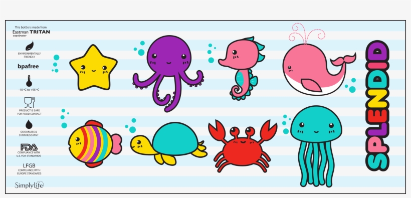 Splendid Sea Creatures Slma 1705 350st Flat, transparent png download