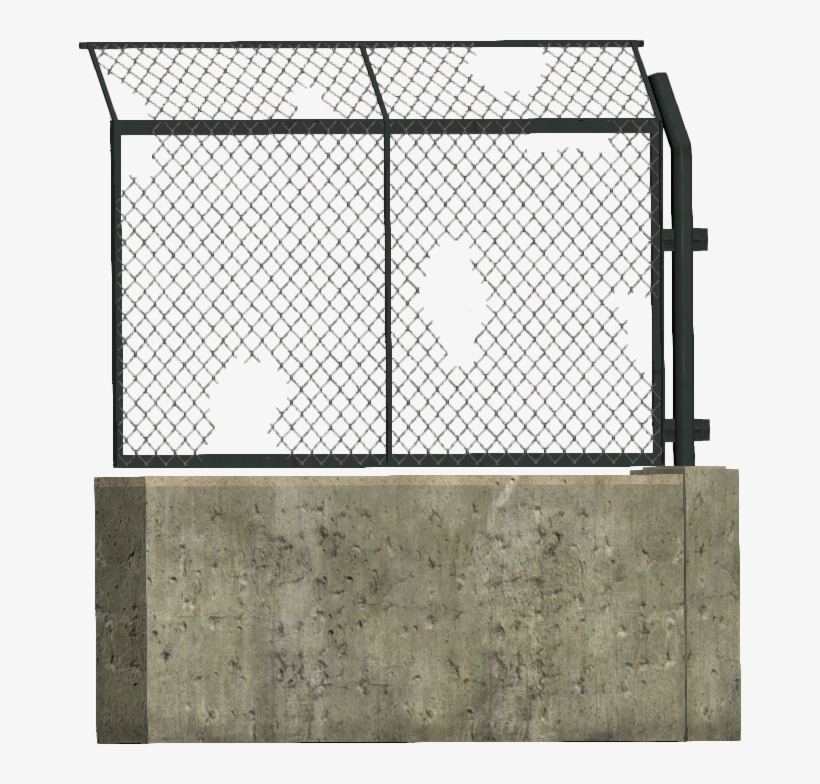 Concrete Metallic Fence - 4k Resolution, transparent png download