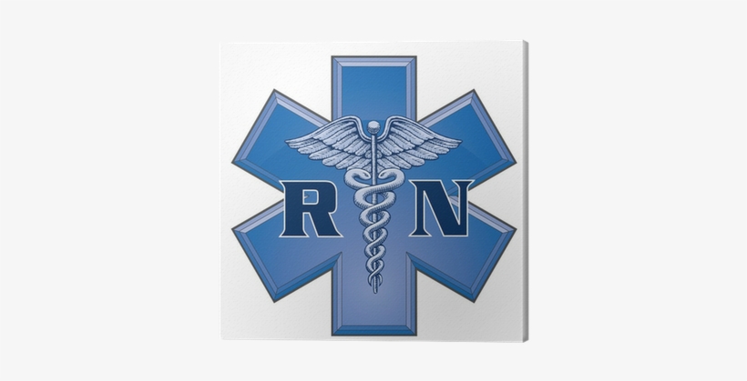 Registered Nurse Star Of Life Medical Symbol Canvas - Star Of Life Rn, transparent png download