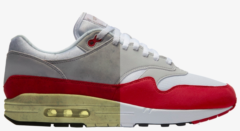 Shoe Dry Cleaning & Sole White - Air Max 1 Red, transparent png download