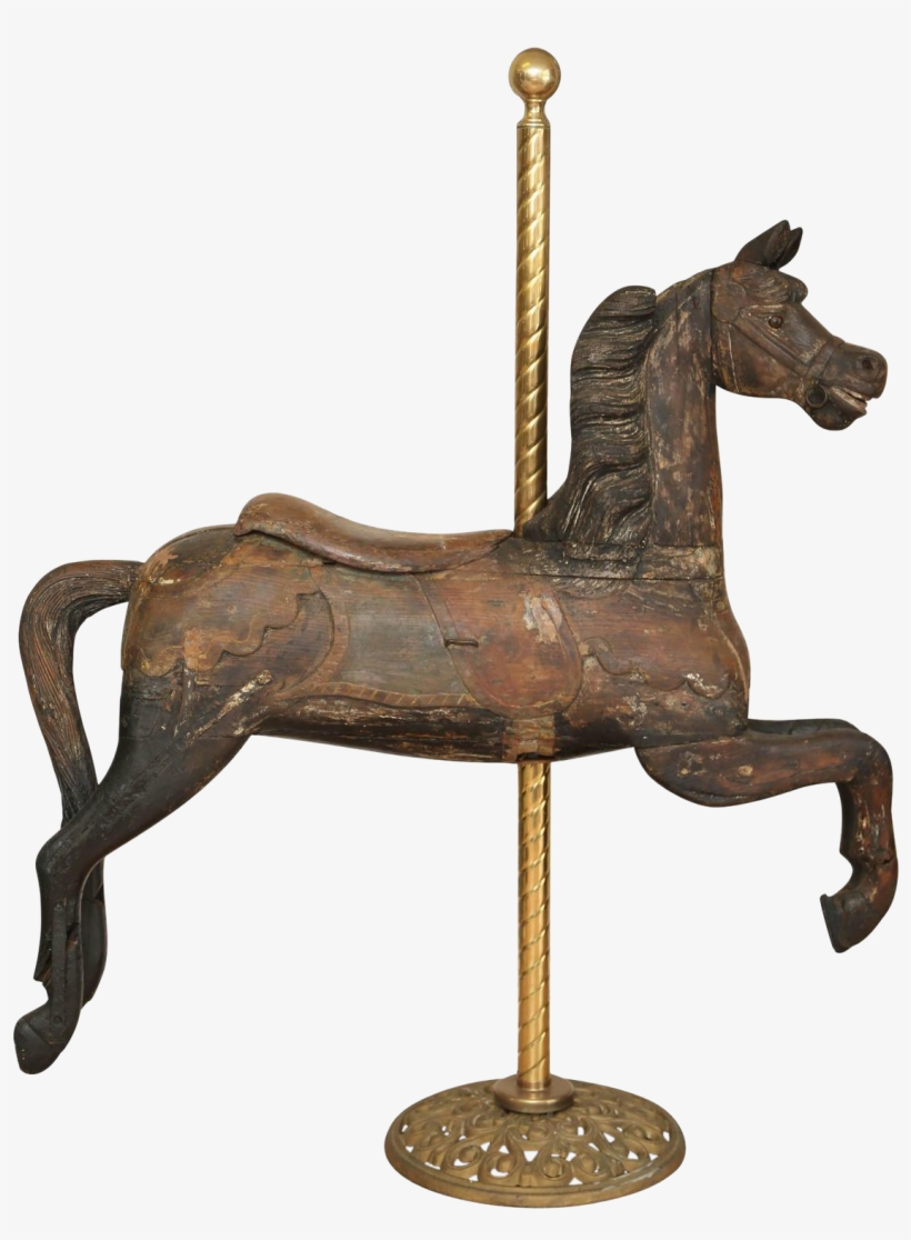 19th Century Herschel Carousel Horse - Horse, transparent png download