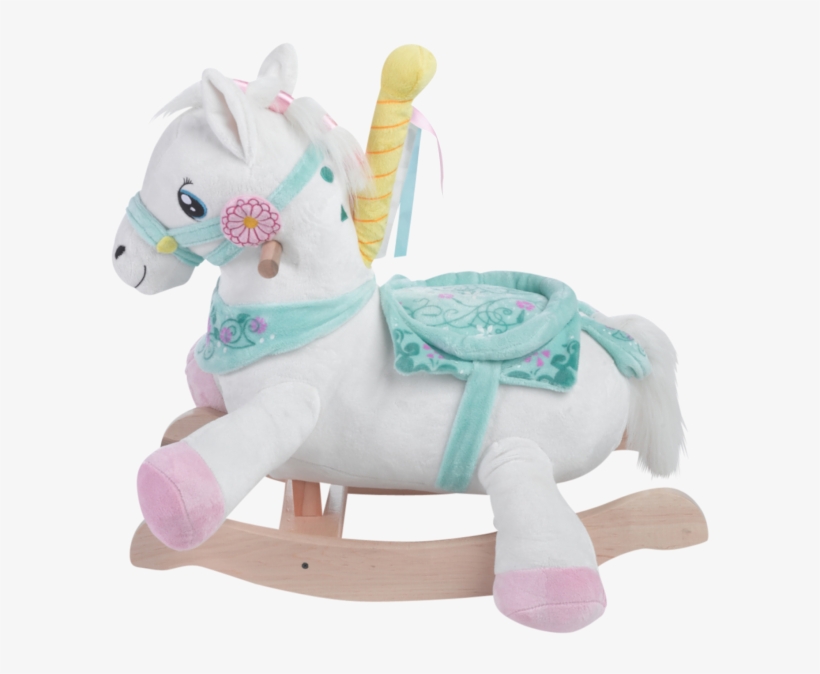 Press The Buttons On The Back Of Her Head To Activate - Rockabye Carousel Horse Ride, transparent png download