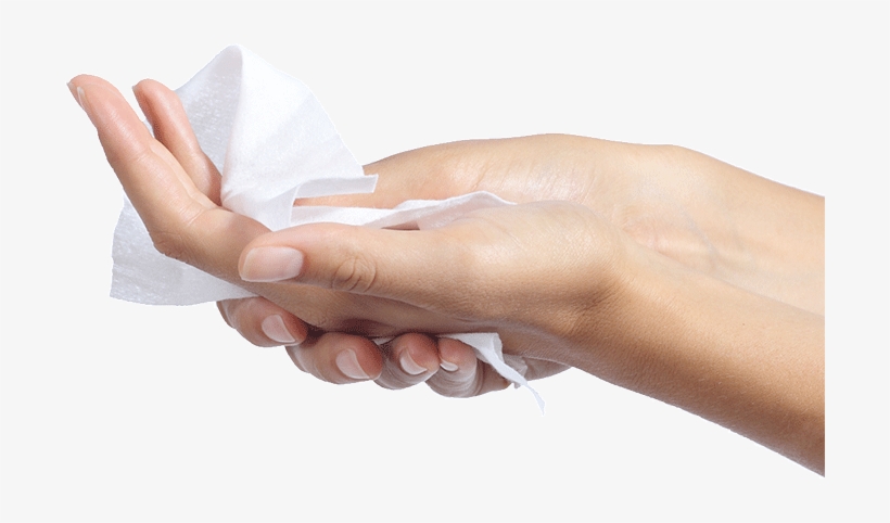 Nice-pak International - Wiping Hands With Handkerchief, transparent png download