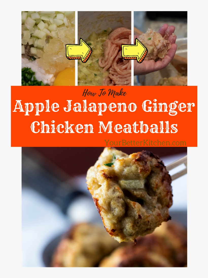 Apple Jalapeno Ginger Chicken Meatballs - Side Dish, transparent png download
