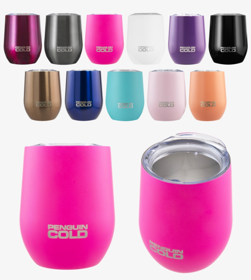 12oz Penguin Cold Insulated Stainless Steel Tumblers, - Tumbler, transparent png download